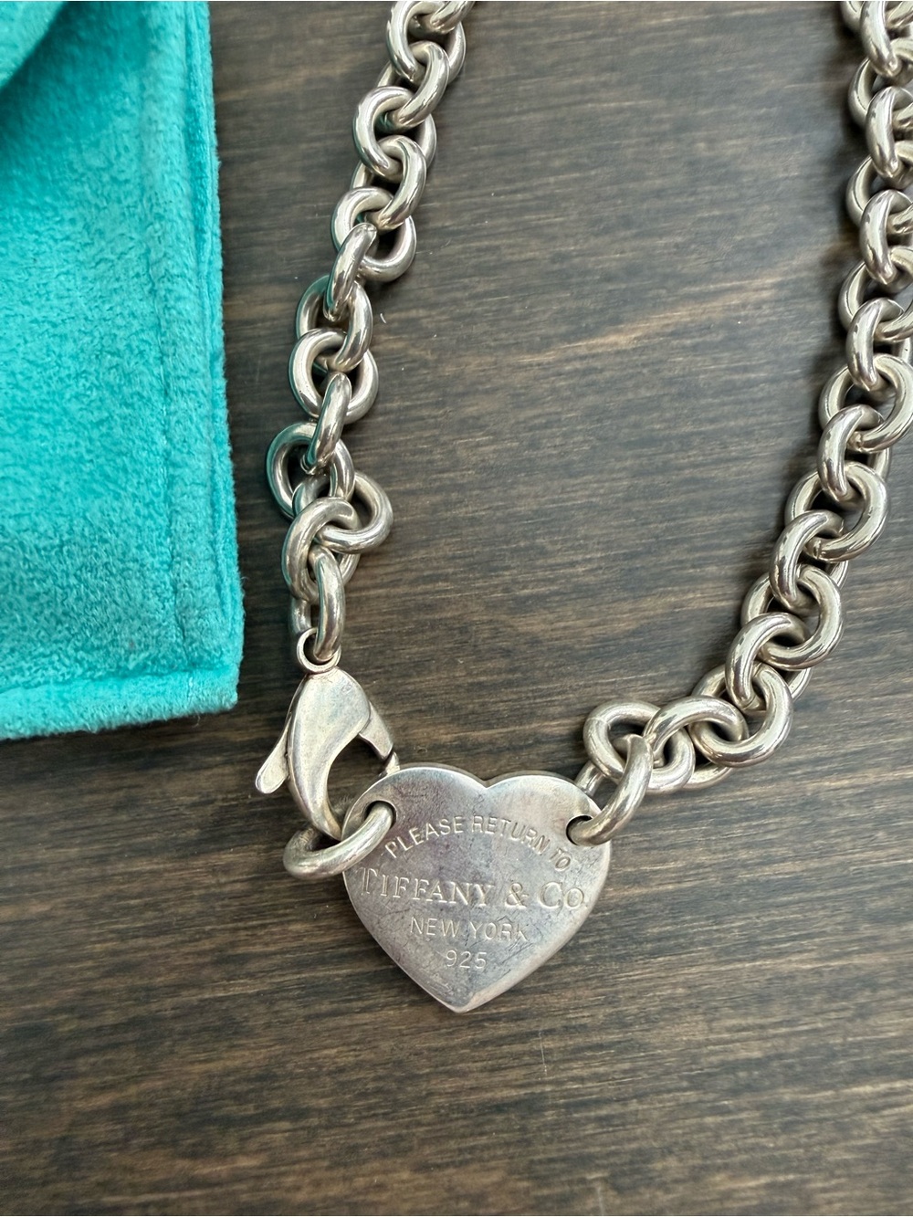 Tiffany & Co. Sterling Silver Heart Tag Necklace - Silver